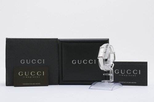 Orologio Donna Vintage [OTTIME CONDIZIONI con Scatola] GUCCI 1500L Quadrante Argento Quarzo Rettangolo GIAPPONE