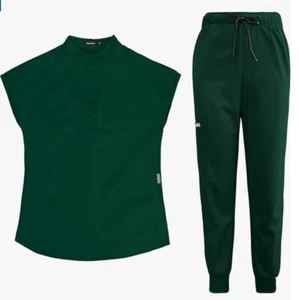 BRAND NEW NiaaHinn Unisex Scrub Set V-neck Top With Pants Green XS - Picture 1 of 2