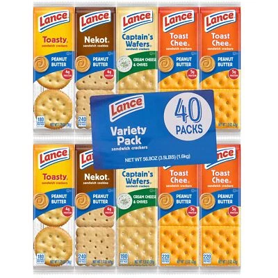 An Item of Lance Sandwich Crackers, Variety Pack (1.41 oz, 40 ct.) - Pack of 2 - - Image 1 of 4