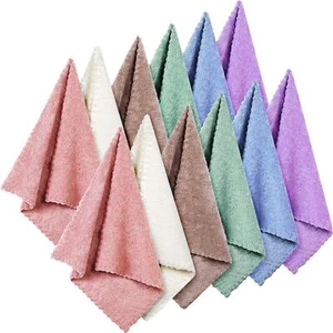 12Pcs 12"x12" Face Wash Cloth Makeup Remover Microfiber Fast Drying Facial Towel - Picture 1 of 7