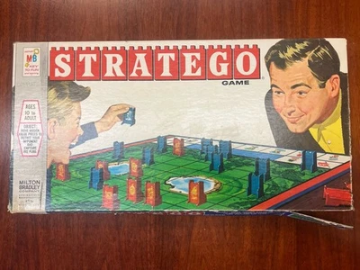 Milton Bradley Stratego Board Game 1961 Vintage Missing One Blue Piece - Image 1 of 4