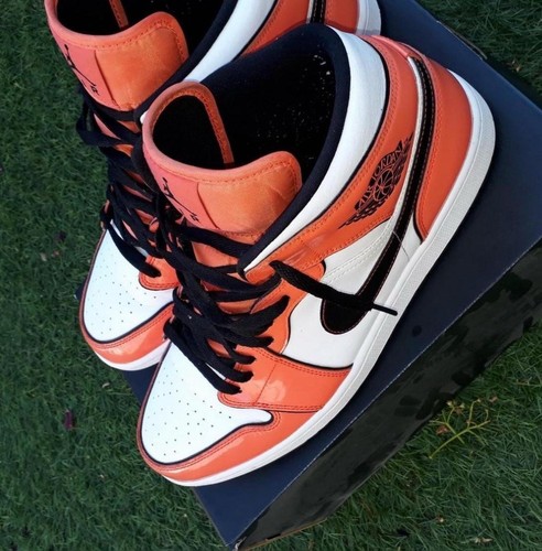 Jordan 1 Mid SE Sneakers Uomo Turf Arancione Taglia UK 12