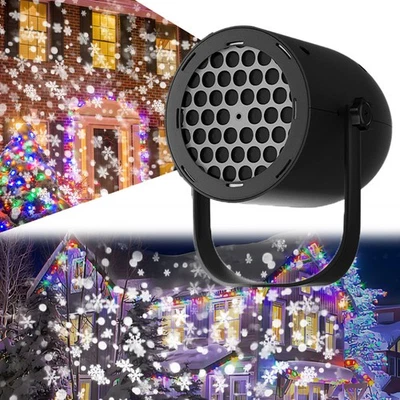 Christmas LED Laser Projector Light Snowflake Elk Party Lamp Outdoor Landscape - Image 1 of 4