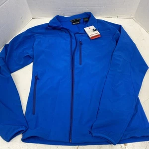 Marmot Tempo Jacket Men’s Large Cobalt Blue Soft Shell Full Zip Fleece NWT Med - Picture 1 of 13