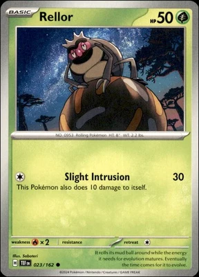 Pokemon - 2X Rellor #023/162 - SV05: Temporal Forces Common - Image 1 of 2