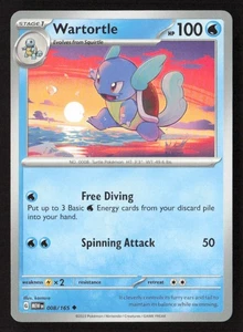 Wartortle #008/165 SV: Scarlet & Violet 151 Uncommon Pokemon TCG NM/M - Bild 1 von 2
