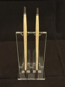 NEW VINTAGE CROSS 10k GOLD-FILLED DESK SET PEN & 0.9mm PENCIL  #5022 #502305 USA - Picture 1 of 5