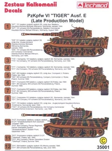 Techmod Decals 1/35 PzKpfw VI TIGER E TANK LATE PRODUCTION - Picture 1 of 8
