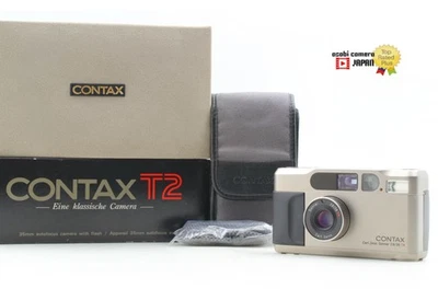 All Works [ Unused in Box ] Contax T2 Titan Silver 35mm Film Camera From JAPAN - Image 1 of 4