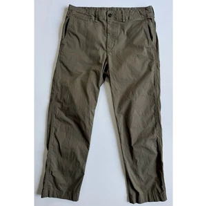 BUCK MASON Cotton Stretch Chino Pant Mens 31x27 Green Straight Leg Lightweight - Picture 1 of 16