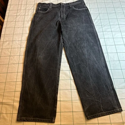 Vaqueros vintage Y2K holgados ph mark skater gótico negro lavado oscuro talla 38/32 Foto 1 de 4