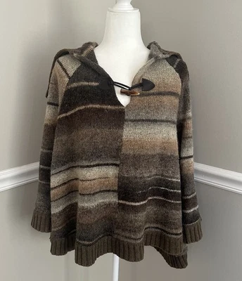 Poncho Suéter Sanctuary Mujer Marrón Lana Mezcla Alpaca Capa Boho Hiplie L Nuevo con Etiquetas Foto 1 de 4