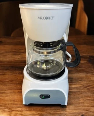 Mr. Coffee 4-Cup Coffee Maker White DR4 Simple Drip Brew w/ Glass Carafe - Image 1 of 4