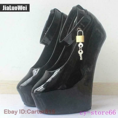 Сексуальный женский замок лодыжки ремень леди Heelless высокий каблук туфли вечеринки крест комод - Изображение 1 из 4