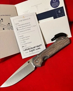 Chris Reeve Knives Large Sebenza 31 Drop Point Natural Micarta MagnaCut L31-1212 - Picture 1 of 2