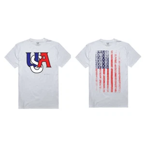 Camisetas American Flag EE. UU. Patriotic Pride blancas 100 % algodón unisex - Imagen 1 de 5