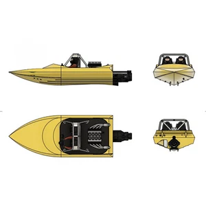 1:10 Brushless RC Jet Boat 390mm 15" Kit M-JET-35 Mini Pump Newi0jF - Picture 1 of 15