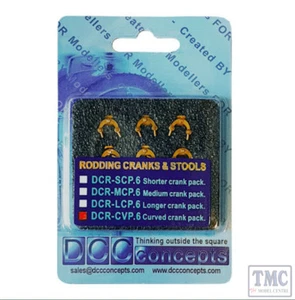 DCR-CVP.6 DCC Concepts OO Point Rodding Curved Cranks (6) Pins (100) and Drill - Picture 1 of 1