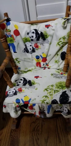 Vintage Childs Wooden Rocking Chair, Kids Small Wood Rocker Cover