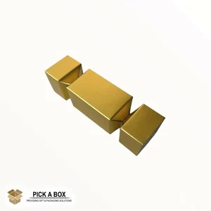 100 SMALL GOLD CRACKER GIFT BOXES, CHRISTMAS FAVOURS, BIRTHDAY, PARTY - Picture 1 of 3