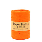Orange Paper Raffia - 4mm x 100m Metres Bulk Roll Gift Wrapping Packaging Twine