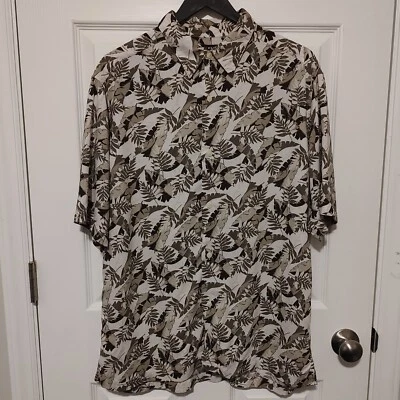 Axcess Brand Liz Claiborne Men's Button Up Rayon Shirt Casual Comfy Sz Large  - Image 1 of 4