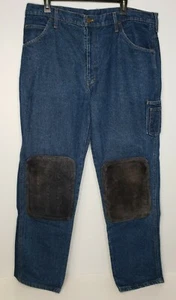 Vintage JD American Workwear Leder Patch Carpenter Jeanshose Herren 40 x 32 hergestellt in den USA - Bild 1 von 12