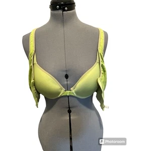 Victoria's Secret VSX Knockout Bright Green Front Close Sport Bra Size 34c - Picture 1 of 4