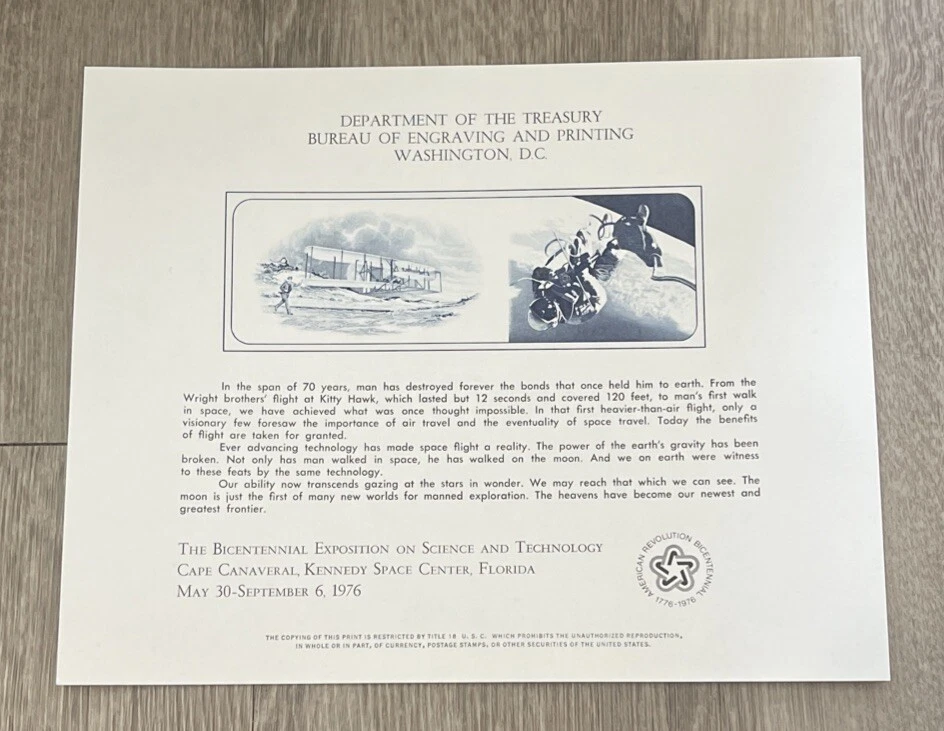 Philatelic Souvenir Card SC#48 Exposition on Science and Technology - Image 1 of 1