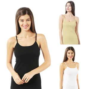 Damenunterhemd Unterhemd Spaghettiträger Spaghetti-Top Trägerhemd Baumwolle  - Bild 1 von 7