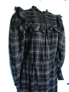 MNG Suit Organic Cotton Long Sleeve Plaid Dress sz.XS NWT - Picture 1 of 10