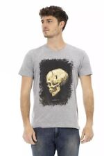 Trussardi Action Elegantes graues T-Shirt mit kurzen Ärmeln und Rundhalsausschni