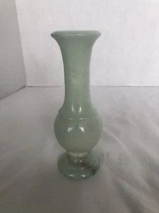 Italian Alabaster Marble Bud Vase-Green, White & Brown - Picture 1 of 10