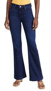 PAIGE ESF-12711 Women's Genevieve Flare Jeans, Model, Blue, Size 26/33 - Picture 1 of 5