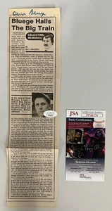 Ossie Bluege Signed Cut B&W Newspaper JSA AUTO Washington Senators MLB (d.1985)! - Picture 1 of 4