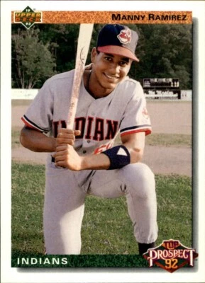 1992 Upper Deck Manny Ramirez Cleveland Indians # 63 Baseball Card Rookie MINT - Image 1 of 2