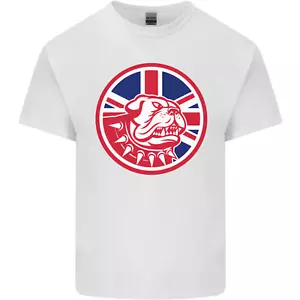 Union Jack British Bulldog St Georges Day Mens Light Cotton T-Shirt - Picture 1 of 3