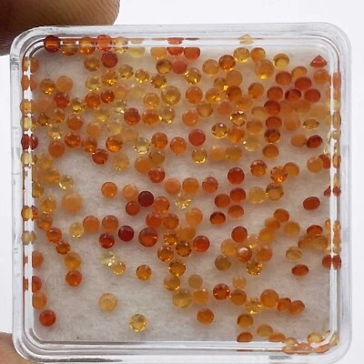 Opala de fogo mexicana natural corte redondo pedra preciosa solta 100 peças 1,8 mm 1,5 CT - Imagem 1 de 3