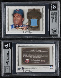 2009 SP Legendary Cuts Memorabilia Brown /50 Rod Carew BAS Certified BGS Encased