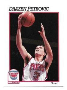 DRAZEN PETROVIC 1991-92 HOOPS CARD NM-MT CONDITION NEW JERSEY NETS - Picture 1 of 2