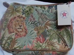 Americana Collection by Accessories Unlimited Safari Tapestry Clutch Bag NWT - Imagen 1 de 8