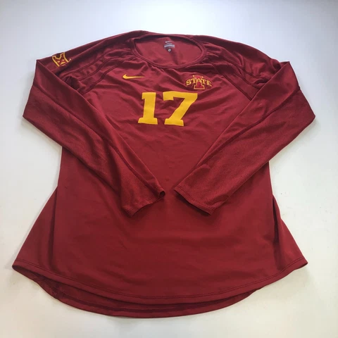 Nike Jersey Womens Large Red Iowa State Cyclones Volleyball #17 Made In USA Cover