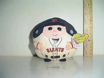 RARE LIMITED TY San Francisco GIants beanie Baby Ballz NWT toy Adult MISPRINT 5" - Image 1 of 4