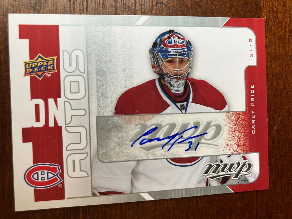 2008-09 Upper Deck MVP 1 on 1 Autograph Carey Price Tuukka Rask Auto - Image 1 of 2