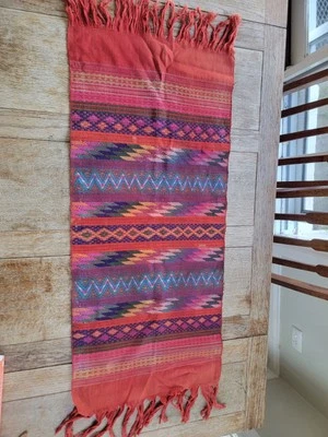 Mayan Textile Handwoven Backstrap Loom Table Runner Please Read - Image 1 of 4