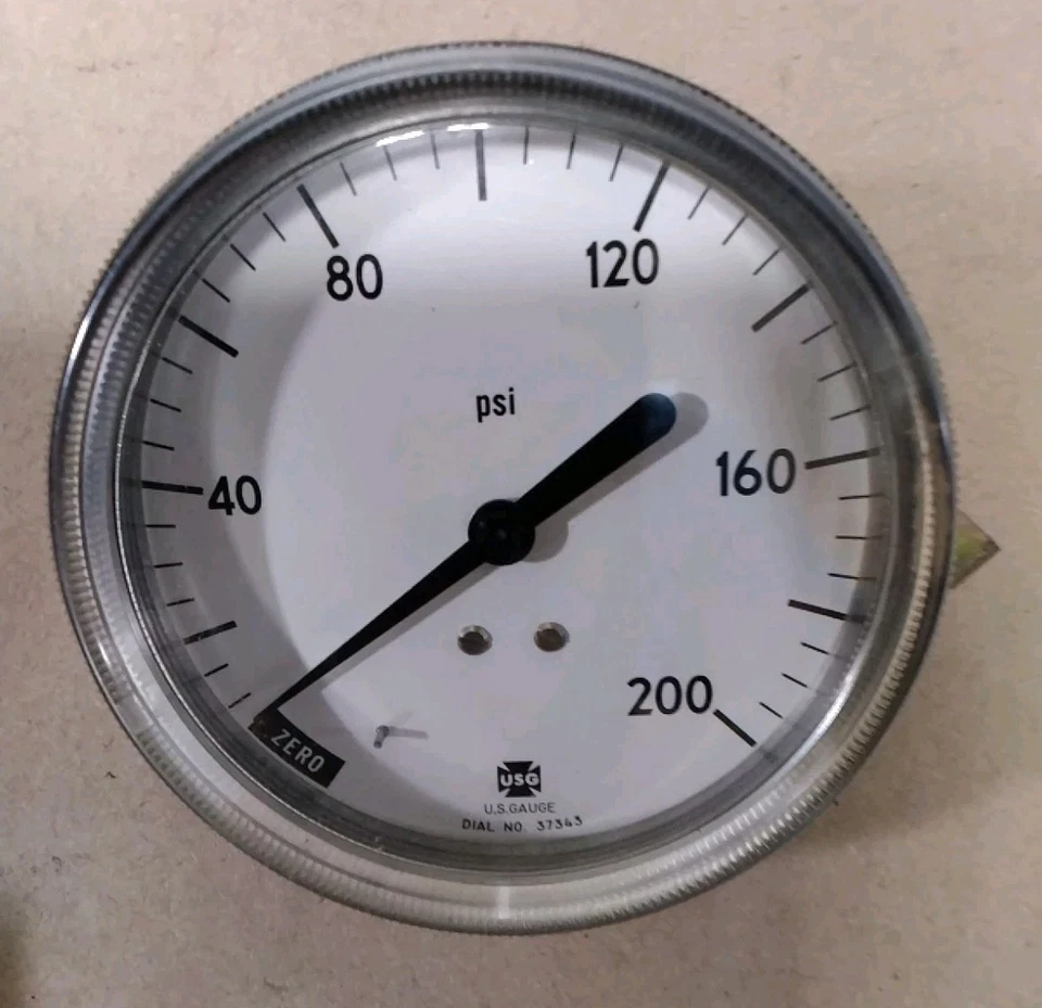 US Gauge 37343 Gauge 0-200psi  A79 - Image 1 of 4