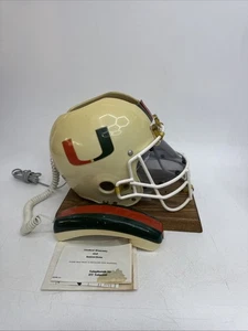 Vintage University Of Miami Helmet Telephone Untested - Picture 1 of 12