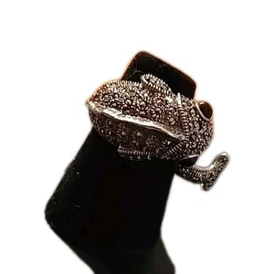 Vintage 925 Sterling Silber Markasit & Granat Fisch Ring Thailand Größe 7,5 - Bild 1 von 12