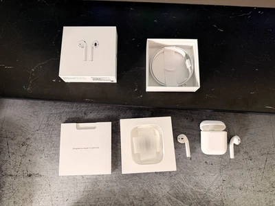 Apple AirPods 2nd Gen MV7N2AM/A Wireless Earbuds w/ Lightning Charging Case MINT - Image 1 of 4