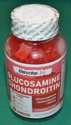 ELEVATE LIFE Glucosamine Chondroitin 90 Gummies  Best By 3/2026 - Изображение 1 из 4